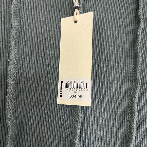 Gilded Intent Gray Ribbed Top - Picture 3 of 4